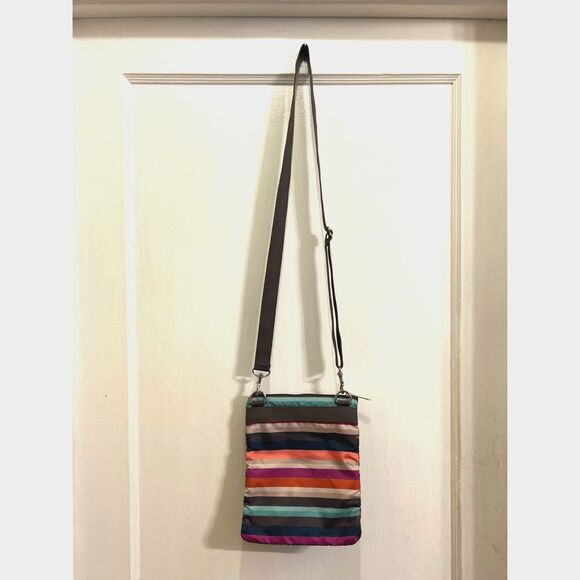 LeSportsac Multicolor Stripe Crossbody Women's Small HandBag Purse Wallet - Picture 3 of 11